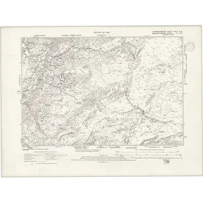 1913 Map of Caernarvonshire XXVIII.NE, 1938 Print