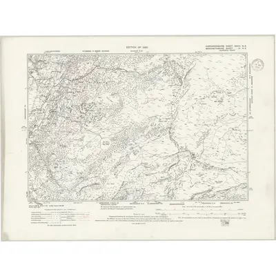 1913 Map of Caernarvonshire XXVIII.NE, 1939 Print