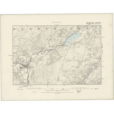 1887 Map of Caernarvonshire XXVIII.NW, 1888 Print