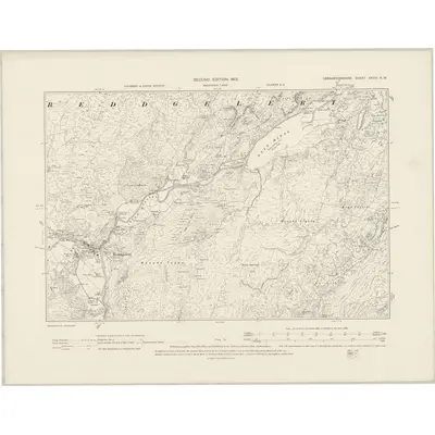 1899 Map of Caernarvonshire XXVIII.NW, 1901 Print