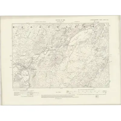 1912 Map of Caernarvonshire XXVIII.NW, 1920 Print
