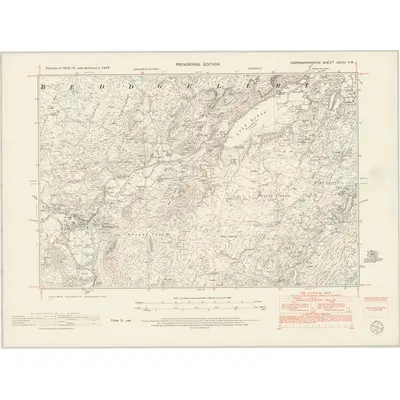 1949 Map of Caernarvonshire XXVIII.NW, 1953 Print