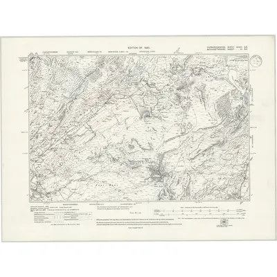 1914 Map of Caernarvonshire XXVIII.SE, 1939 Print
