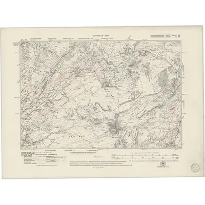 1914 Map of Caernarvonshire XXVIII.SE, 1949 Print