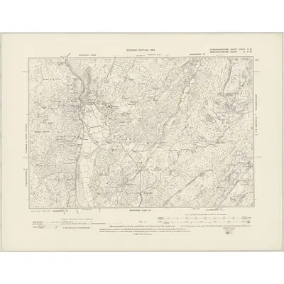 1899 Map of Caernarvonshire XXVIII.SW, 1901 Print