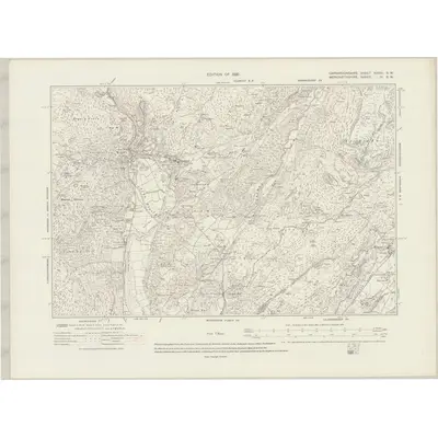 1912 Map of Caernarvonshire XXVIII.SW, 1920 Print