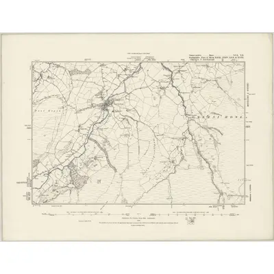 1875 Map of Caernarvonshire XXX.NE, 1888 Print