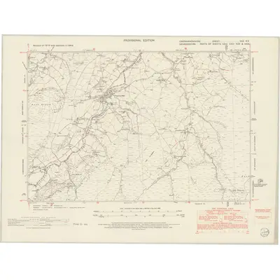 1949 Map of Caernarvonshire XXX.NE, 1954 Print