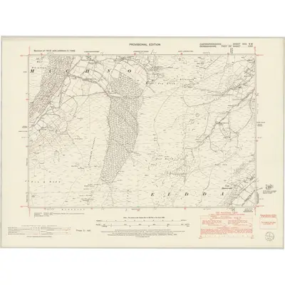 1949 Map of Caernarvonshire XXX.NW, 1953 Print
