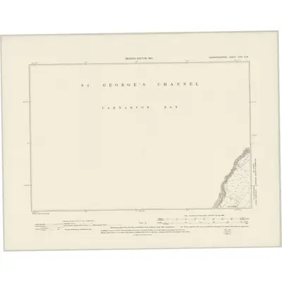 1899 Map of Caernarvonshire XXXI.SW, 1901 Print