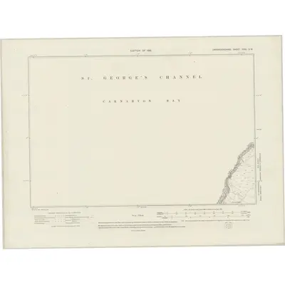 1914 Map of Caernarvonshire XXXI.SW, 1919 Print