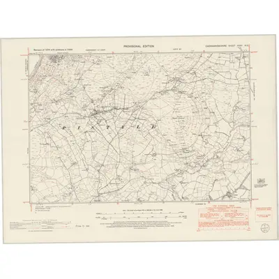 1949 Map of Caernarvonshire XXXII.NE, 1953 Print