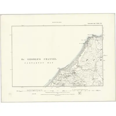 1888 Map of Caernarvonshire XXXII.NW