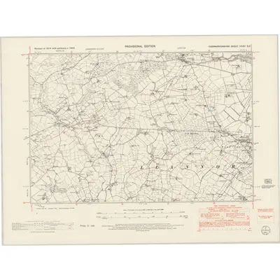 1949 Map of Caernarvonshire XXXII.SE, 1953 Print