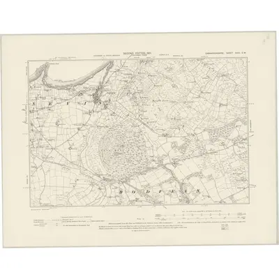 1899 Map of Caernarvonshire XXXII.SW, 1901 Print