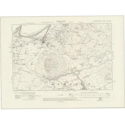 1914 Map of Caernarvonshire XXXII.SW, 1920 Print