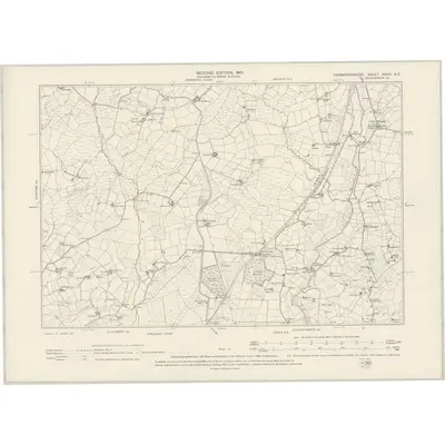 1899 Map of Caernarvonshire XXXIII.NE, 1901 Print
