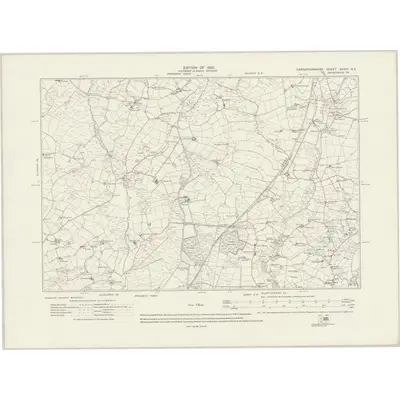 1913 Map of Caernarvonshire XXXIII.NE, 1920 Print
