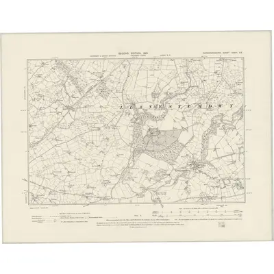 1899 Map of Caernarvonshire XXXIII.SE, 1901 Print