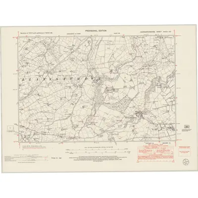1948 Map of Caernarvonshire XXXIII.SE, 1953 Print