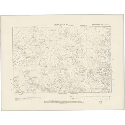 1899 Map of Caernarvonshire XXXIV.NE, 1901 Print