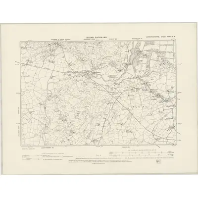 1899 Map of Caernarvonshire XXXIV.NW, 1901 Print