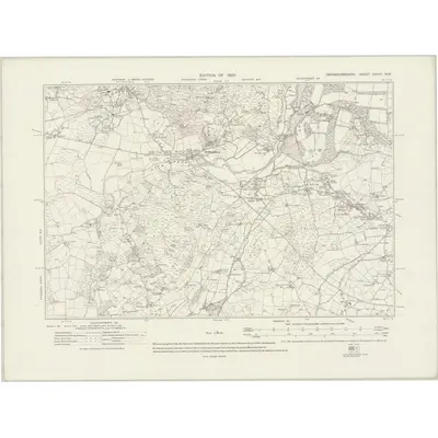 1913 Map of Caernarvonshire XXXIV.NW, 1920 Print