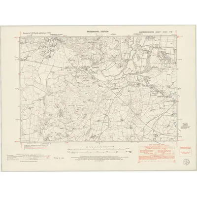 1949 Map of Caernarvonshire XXXIV.NW, 1953 Print