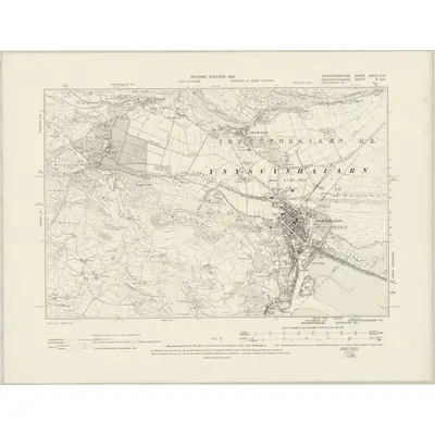 1899 Map of Caernarvonshire XXXIV.SE, 1901 Print
