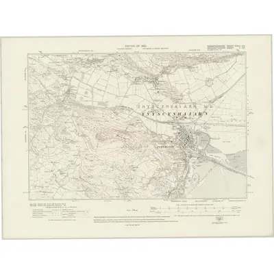 1913 Map of Caernarvonshire XXXIV.SE, 1920 Print