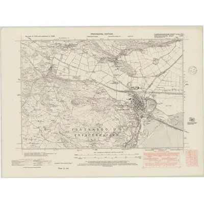 1938 Map of Caernarvonshire XXXIV.SE, 1948 Print