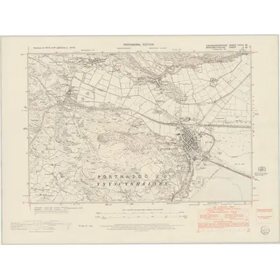 1949 Map of Caernarvonshire XXXIV.SE, 1954 Print