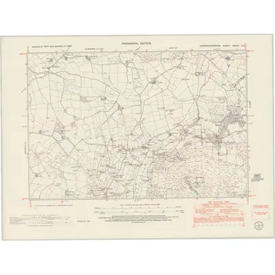 1948 Map of Caernarvonshire XXXIX.NE, 1953 Print