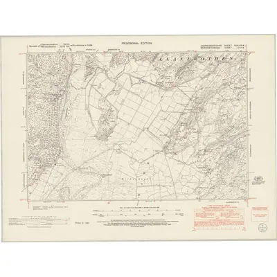 1949 Map of Caernarvonshire XXXV.NW, 1953 Print