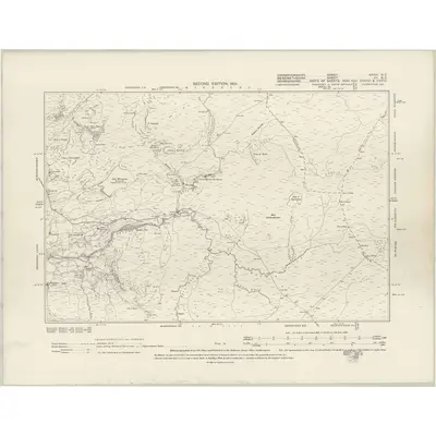 1900 Map of Caernarvonshire XXXVI.NE, 1901 Print