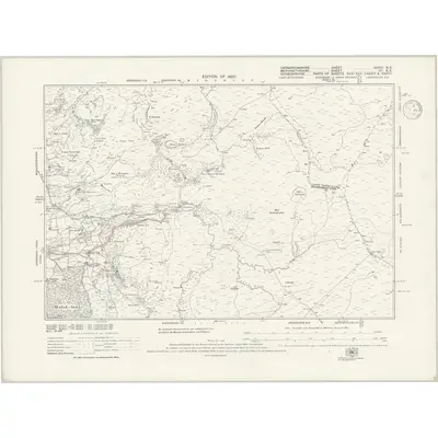 1914 Map of Caernarvonshire XXXVI.NE, 1939 Print
