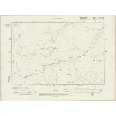1910 Map of Caernarvonshire XXXVII.NW, 1920 Print