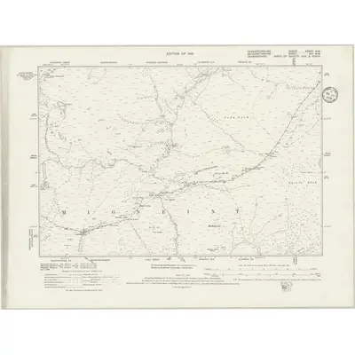 1910 Map of Caernarvonshire XXXVII.NW, 1934 Print