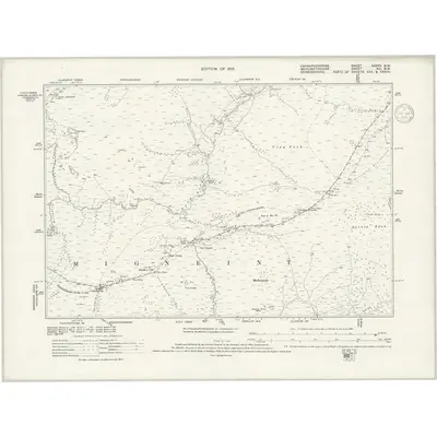 1910 Map of Caernarvonshire XXXVII.NW, 1939 Print
