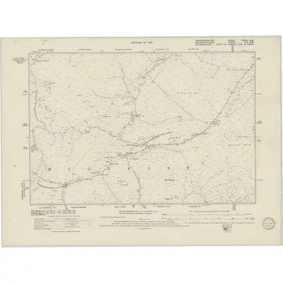 1910 Map of Caernarvonshire XXXVII.NW, 1949 Print
