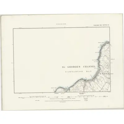 1888 Map of Caernarvonshire XXXVIII.SE