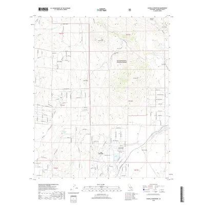 2018 Map of Cahuilla Mountain, 2018 Print