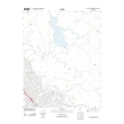 2012 Map of Calaveras Reservoir, 2012 Print