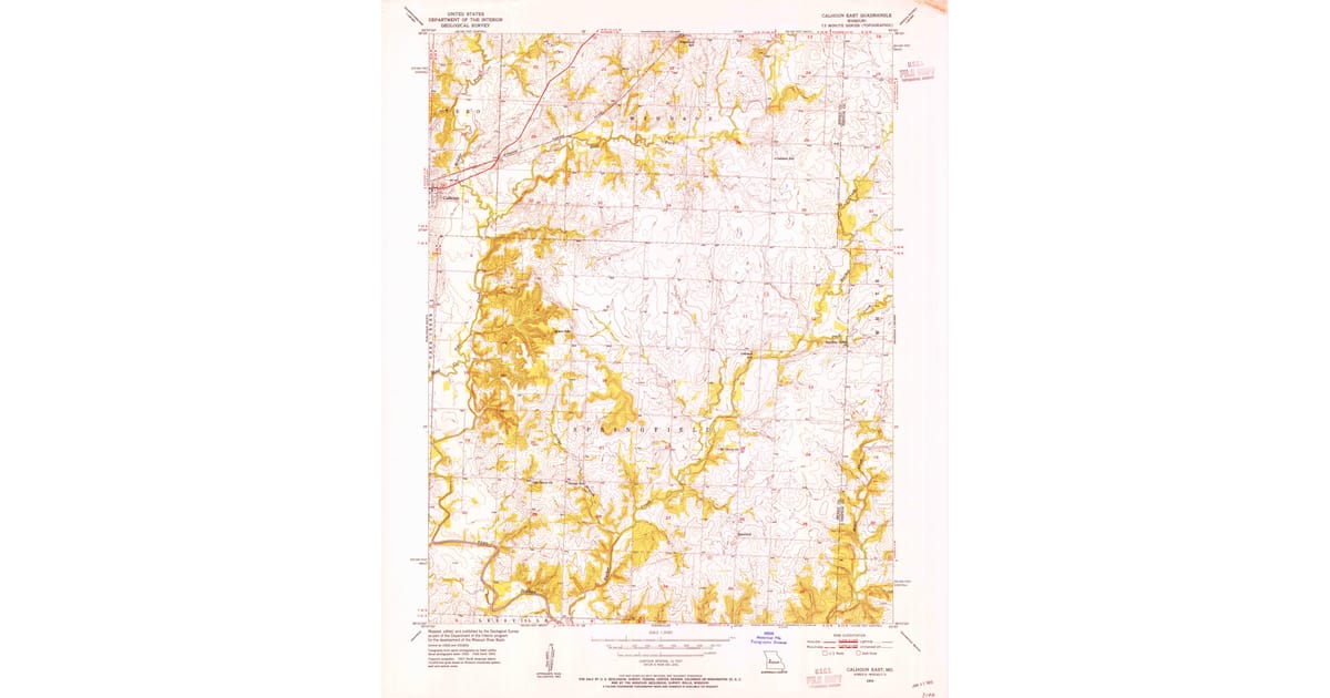 1953 Map of Calhoun East, Calhoun, MO — High-Res | Pastmaps