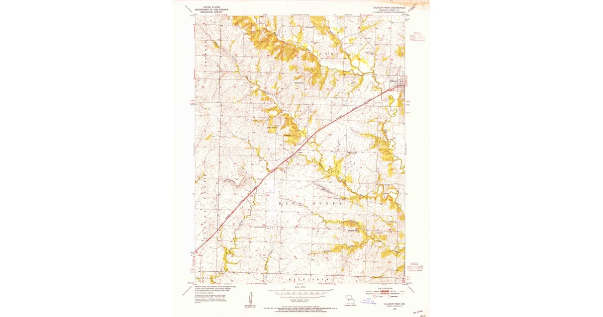 1953 Map of Calhoun West, Clinton, MO — High-Res | Pastmaps