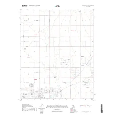 2018 Map of California City North, 2018 Print