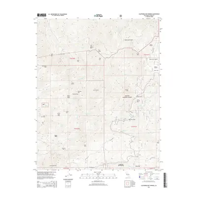 2015 Map of California Hot Springs, 2015 Print