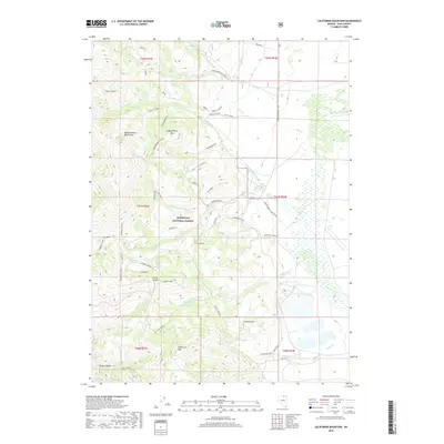 2018 Map of California Mountain, 2018 Print