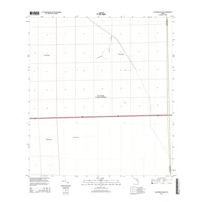 2015 Map of California Slough, 2015 Print