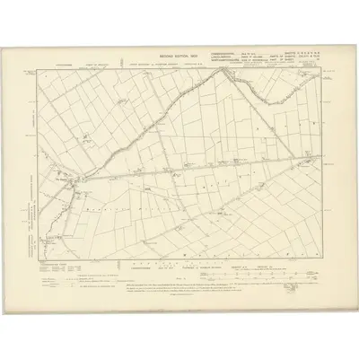 1899 Map of Cambridgeshire II.SE, 1903 Print